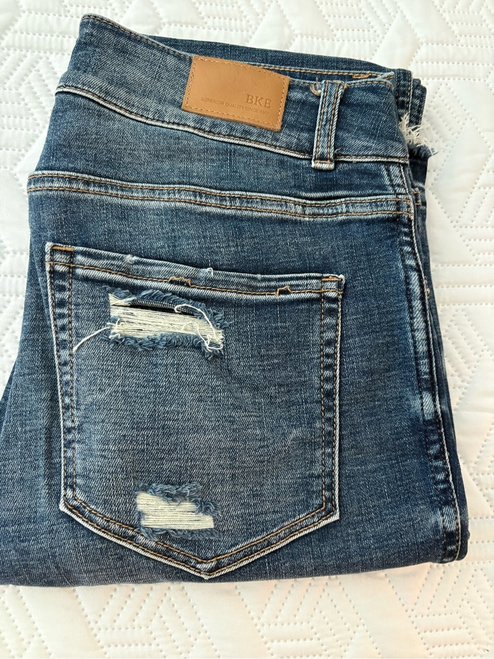BKE “Billie” slim fit high rise tailored boot cut